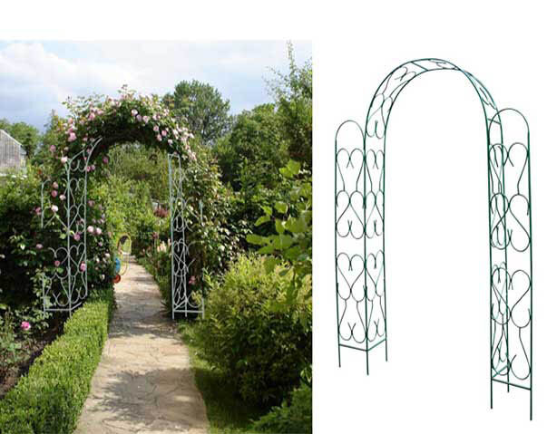 Арка садовая Узорная угловая - глубина 0,4 м.