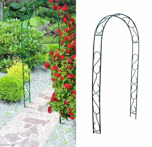 Арка садовая Узорная узкая - глубина - 0,25 м.